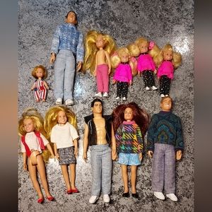 Vintage Full House Family dolls